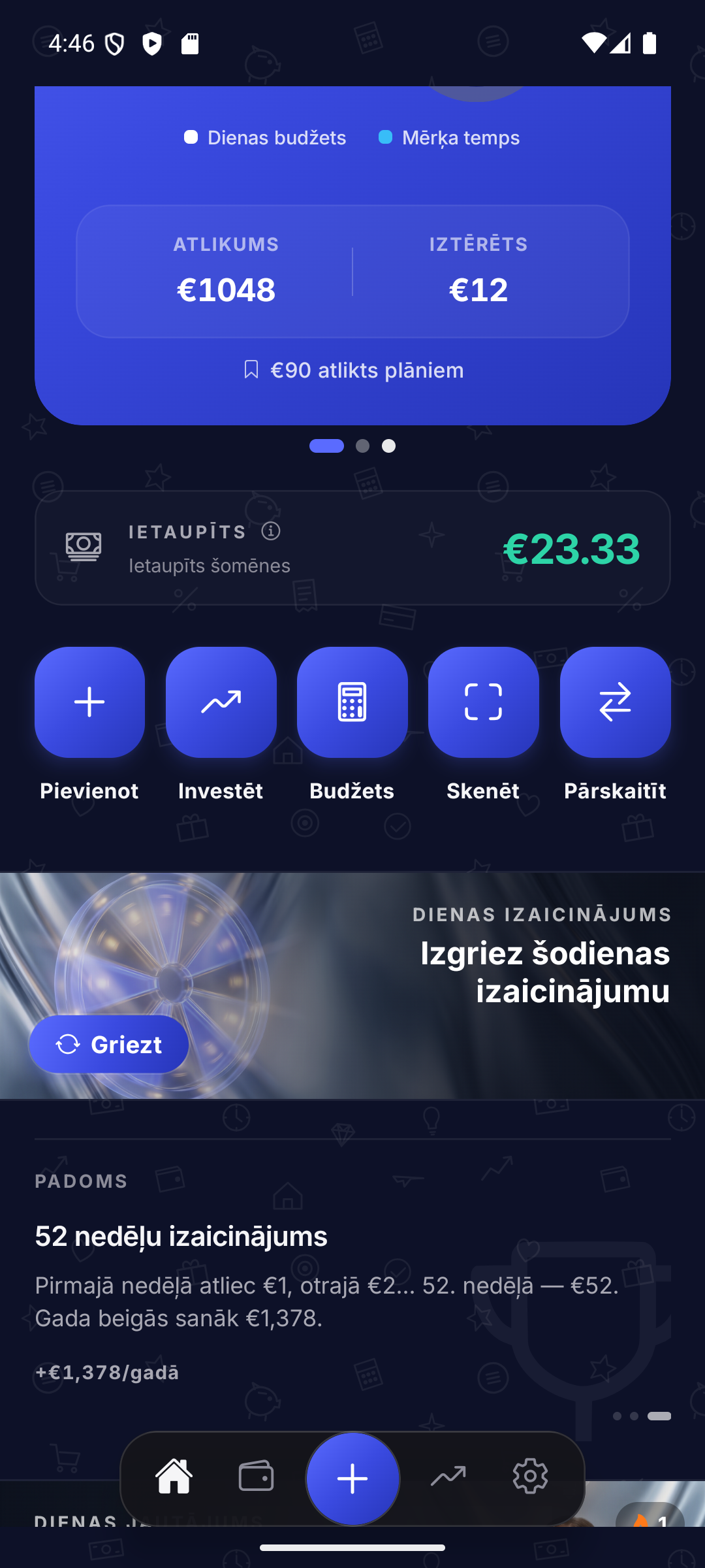 Ietaupīts kartīte un ātrās darbības